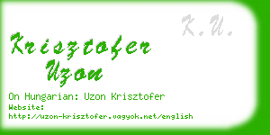 krisztofer uzon business card